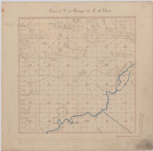 Green Lake County plat map, T. 17 N, R. 12 E.